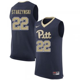 Sale - Anthony Starzynski #22 Pitt Panthers Navy Men High School Alumni Basketball Embroidery Jersey