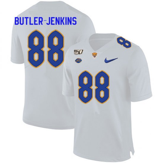 Sale - Dontavius Butler-Jenkins #88 Pitt Panthers White Men High School Alumni Football Embroidery Jersey