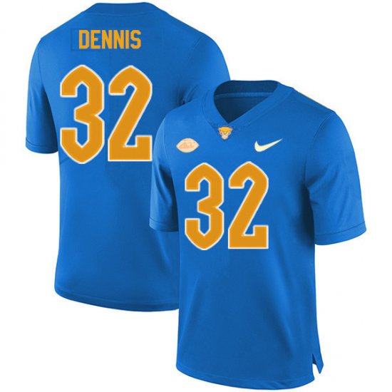 Sale - SirVocea Dennis #32 Pitt Panthers New Royal Men High School Alumni Football Embroidery Jersey