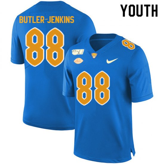 Sale - Dontavius Butler-Jenkins #88 Pitt Panthers Royal Youth High School Alumni Football Embroidery Jersey